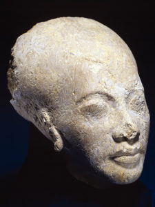 Egyptian head of Nefertiti or a royal princess from a statue